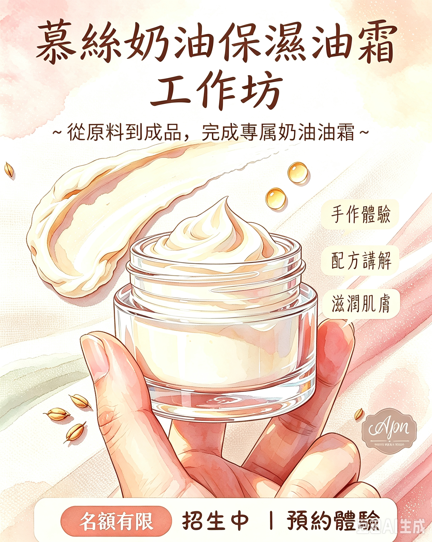 慕絲奶油保濕油霜工作坊招生文 (2)